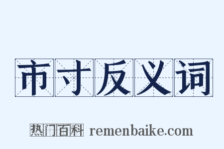 市寸反义词是什么意思的图片